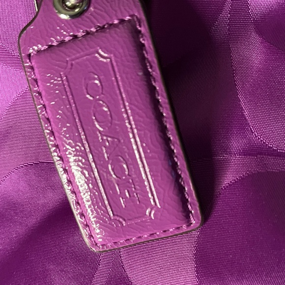 Coach Vibrant Purple Large Nylon Tote Bag Coach - Picture 3 of 6